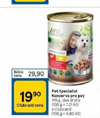 Tesco Pet specialist konzerva pro psy nabídka