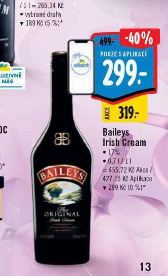 Albert Baileys irish cream nabídka