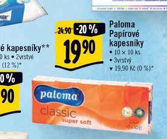 Albert Paloma papírové kapesníky nabídka
