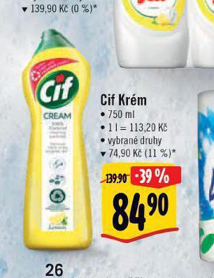 Albert Cif krém nabídka