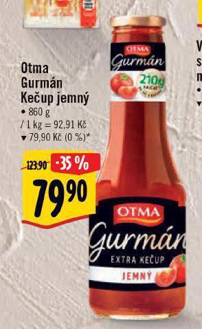Albert Otma gurmán kečup nabídka