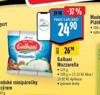 Albert Galbani mozzarella sýr nabídka