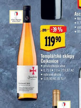 Albert Templářské sklepy čejkovice nabídka