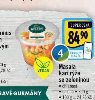 Albert Masala kari rýže se zeleninou nabídka