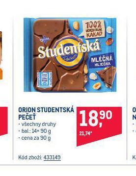 Makro Orion studentská pečeť nabídka