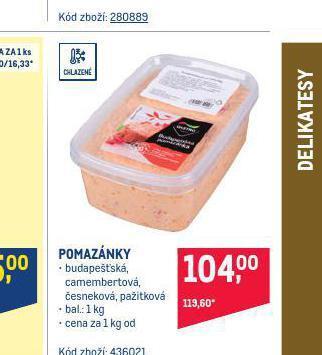 Makro Pomazánky nabídka