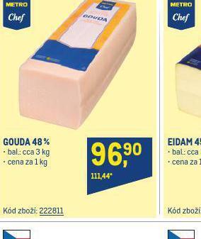 Makro Gouda 48% nabídka
