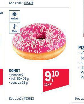 Makro Donut nabídka
