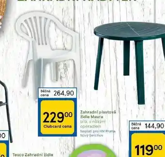 Tesco Zahradní plastová židle nabídka