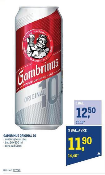 Makro Pivo gambrinus originál nabídka