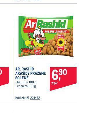 Makro Ar. rashid arašídy pražené solené nabídka