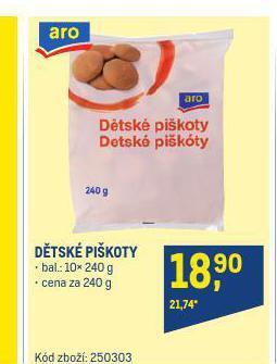 Makro Dětské piškoty nabídka