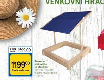 Tesco Dřevěné pískoviště se stříškou nabídka