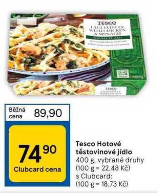 Tesco Tesco hotové těstovinové jídlo 400 g nabídka