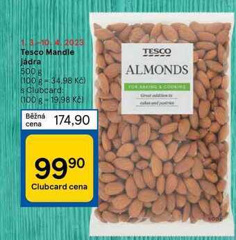 Tesco Tesco mandle jádra 500 g nabídka