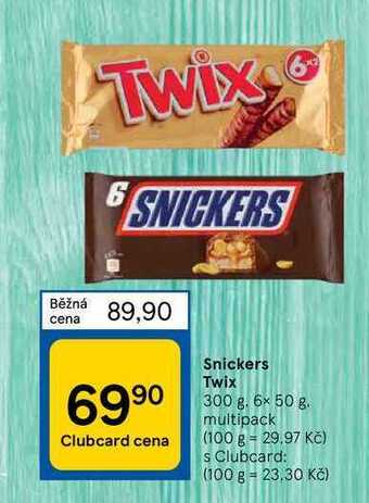 Tesco Snickers twix 300 g nabídka