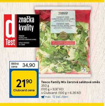 Tesco Tesco family mix čerstvá salátová směs 350 g nabídka