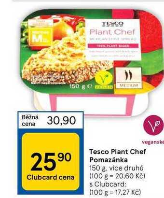 Tesco Tesco plant chef pomazánka 150 g nabídka