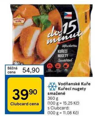 Tesco Vodňanské kuře kuřecí nugety smažené 360 g nabídka