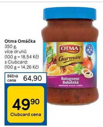 Tesco Otma omáčka 350 g nabídka