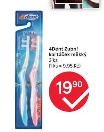 Tesco 4dent zubní kartáček měkký 2 ks nabídka