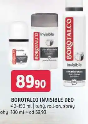 Terno Borotalco invisible deo 40-150 ml nabídka