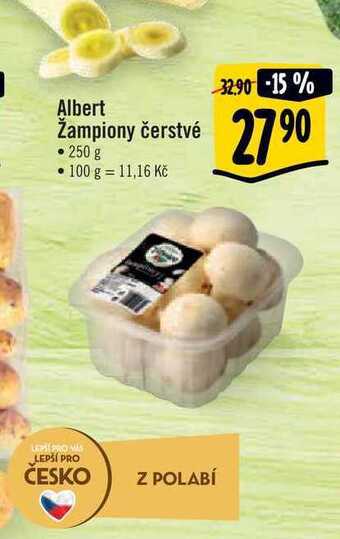 Albert Albert žampiony čerstvé • 250 g nabídka
