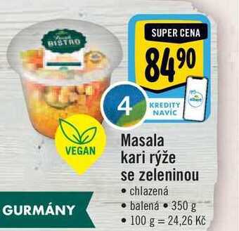 Albert Masala kari rýže se zeleninou 350 g nabídka