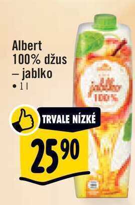 Albert Albert 100% džus - jablko 1 l nabídka