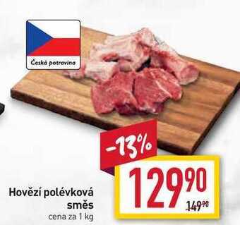 Billa Hovězí polévková směs cena za 1 kg nabídka