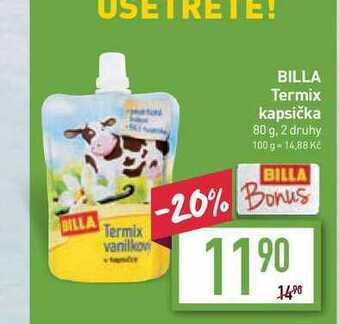 Billa Billa termix kapsička 80 g nabídka