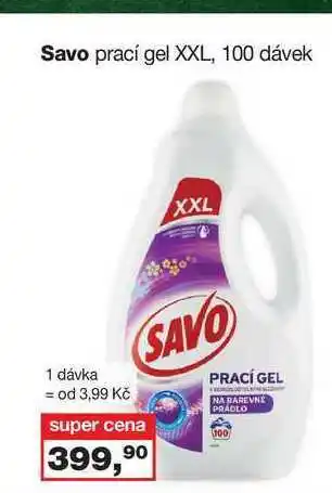 Ráj drogerie Savo prací gel xxl, 100 dávek nabídka