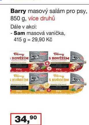Ráj drogerie Barry masový salám pro psy, 850 g nabídka