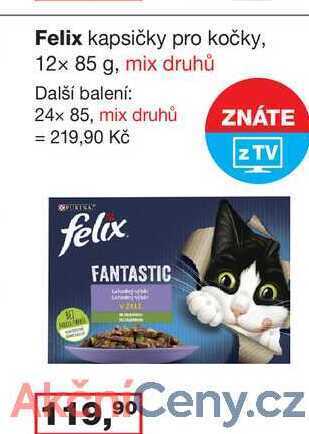 Ráj drogerie Felix kapsičky pro kočky, 12x 85 g nabídka