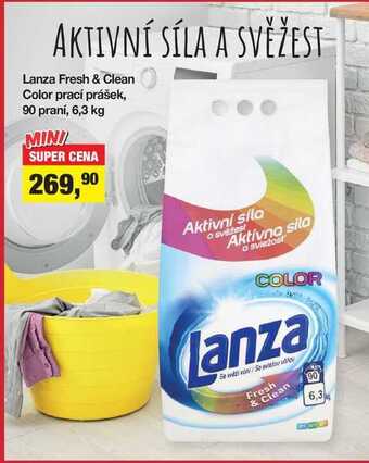 Šlak Lanza fresh & clean color prací prášek, 90 praní, 6,3 kg nabídka