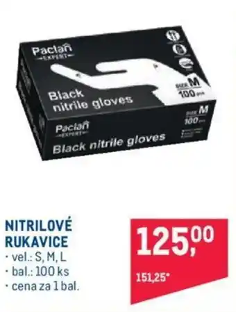 Makro Paclan Nitrilové rukavice 100ks nabídka