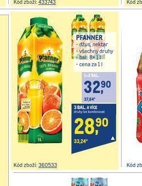 Makro Pfanner nabídka