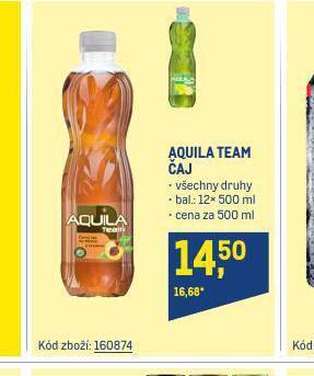 Makro Aquila team čaj nabídka