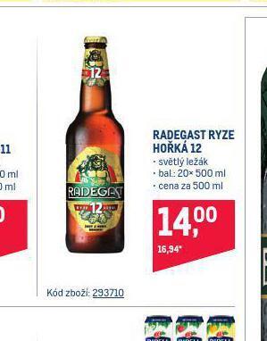 Makro Pivo radegast ryze hořká 12 nabídka