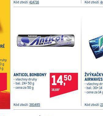 Makro Anticol bonbony nabídka