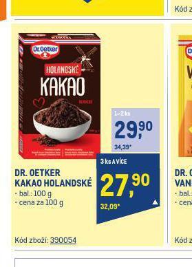 Makro Dr. oetker kakao holandské nabídka
