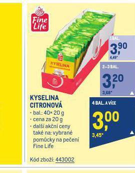 Makro Kyselina citronová nabídka