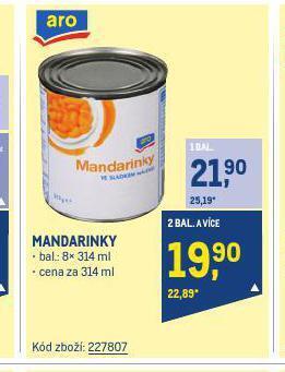 Makro Mandarinky nabídka