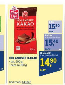 Makro Holandské kakao nabídka