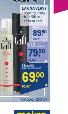 Taft lak na vlasy