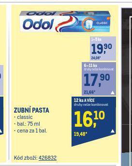Makro Odol zubní pasta nabídka