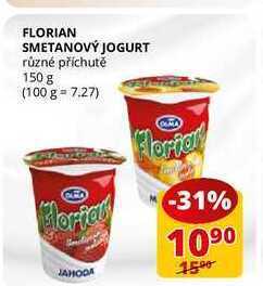 Flop Florian smetanový jogurt různé příchutě 150 g nabídka