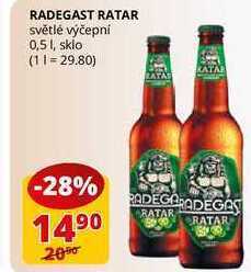Flop Radegast ratar světlé výčepní 0,5l nabídka