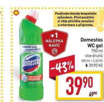 Billa Domestos wc gel 750 ml nabídka