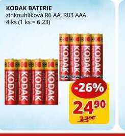 Flop Kodak baterie zinkouhlíková r6 aa, r03 aaa 4 ks nabídka